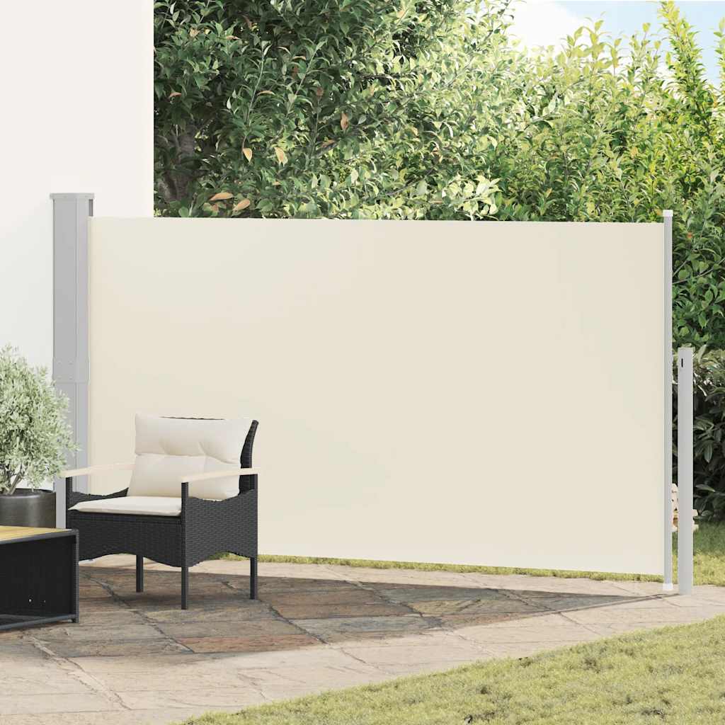 vidaXL Tuinscherm uittrekbaar 140x600 cm zwart