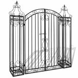 vidaXL Gate 121x8x100 cm wrought iron black