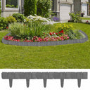 vidaXL Gazonranden 41 st aspect acier 10 m tissu d'art
