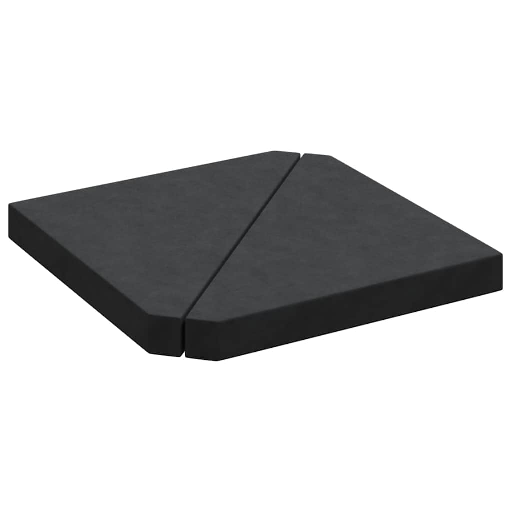 vidaXL Paraplu-gewichtsschijven 2 stuks Grijs Graniet Driehoekig 14 kg