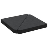 vidaXL Paraplu-gewichtsschijven 2 stuks Grijs Graniet Driehoekig 14 kg