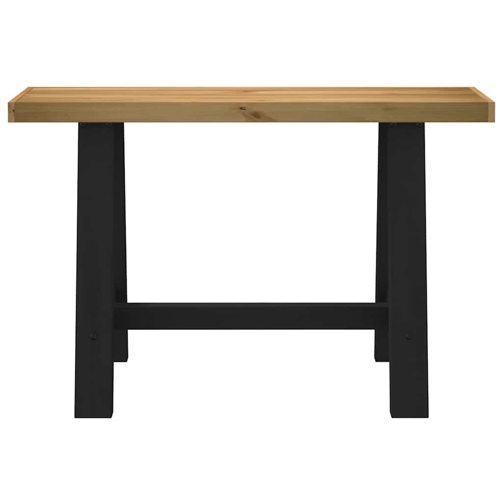 vidaXL Wandtafel NOAIN A-vormige poten 120x30x75 cm massief hout