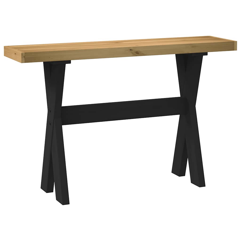 vidaXL Wandtafel NOAIN A-vormige poten 120x30x75 cm massief hout