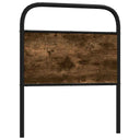 vidaXL Replacement Headboard 75 cm Steel and Engineered Wood Smoked Oak