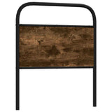 vidaXL Replacement Headboard 75 cm Steel and Engineered Wood Smoked Oak