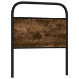 vidaXL Replacement Headboard 75 cm Steel and Engineered Wood Smoked Oak