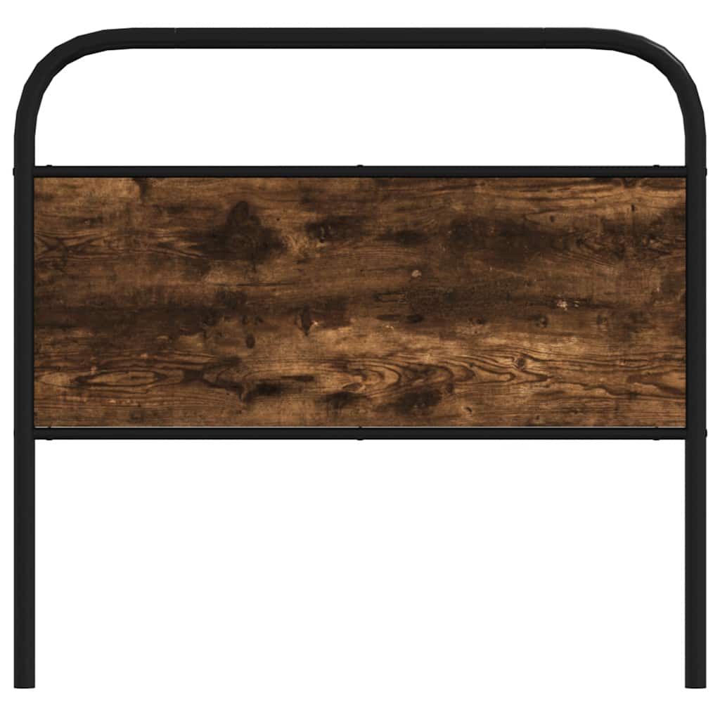 vidaXL Replacement Headboard 75 cm Steel and Engineered Wood Smoked Oak