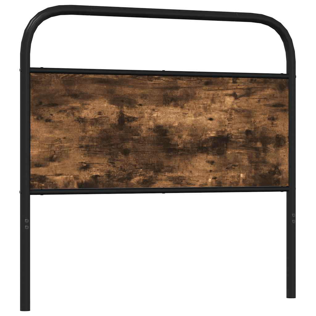 vidaXL Replacement Headboard 75 cm Steel and Engineered Wood Smoked Oak