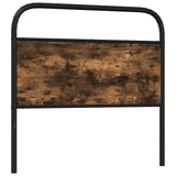 vidaXL Replacement Headboard 75 cm Steel and Engineered Wood Smoked Oak