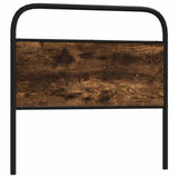 vidaXL Replacement Headboard 75 cm Steel and Engineered Wood Smoked Oak