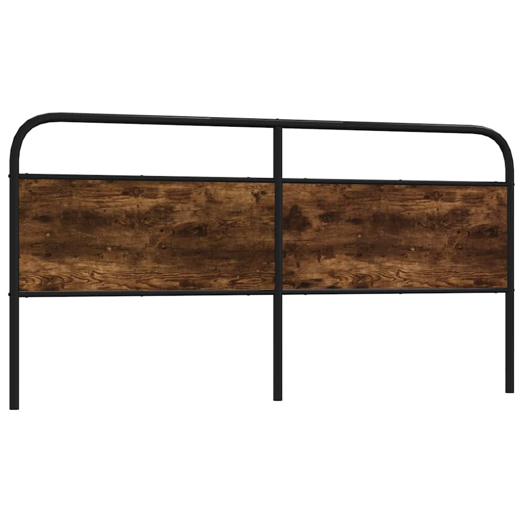 vidaXL Replacement Headboard 75 cm Steel and Engineered Wood Smoked Oak