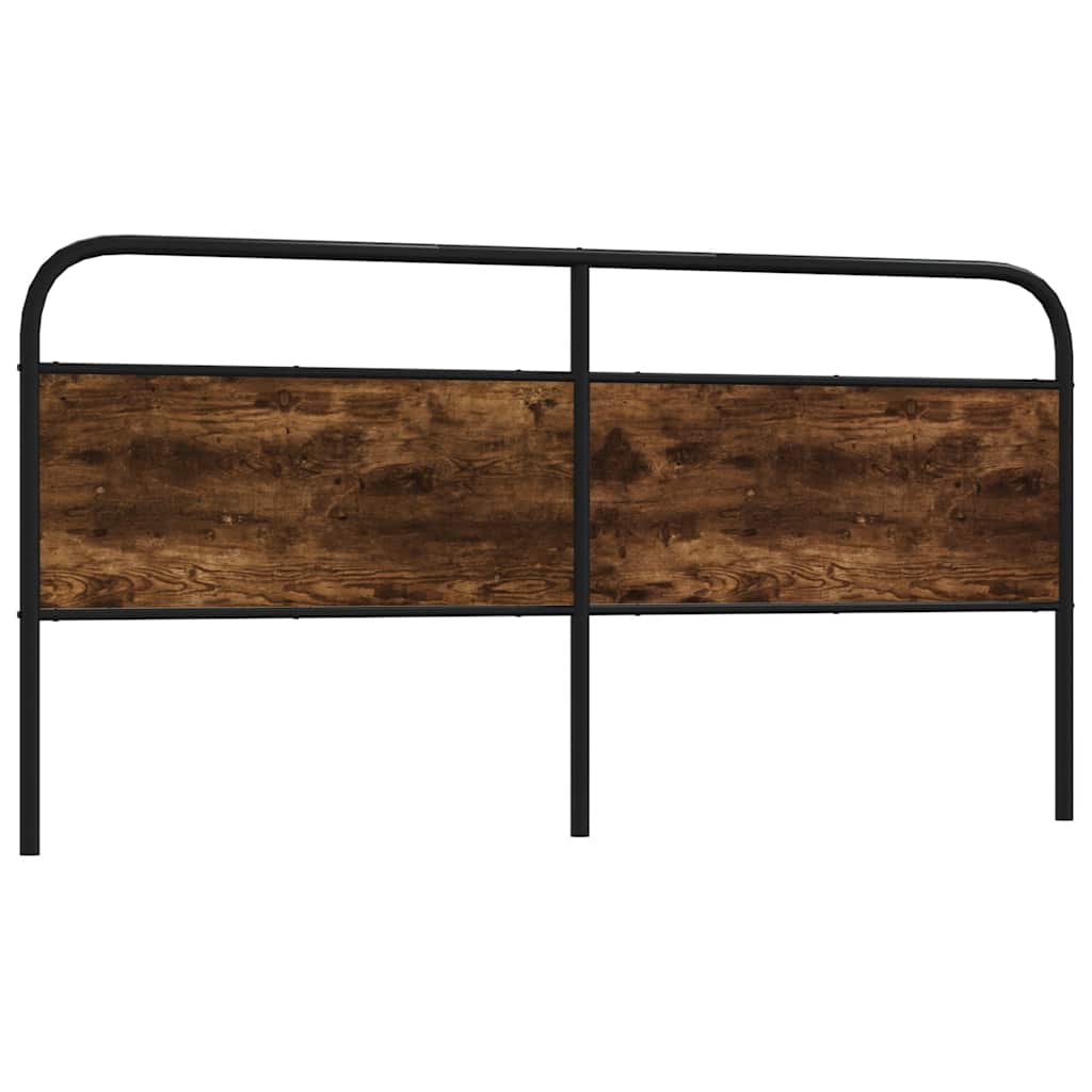 vidaXL Replacement Headboard 75 cm Steel and Engineered Wood Smoked Oak