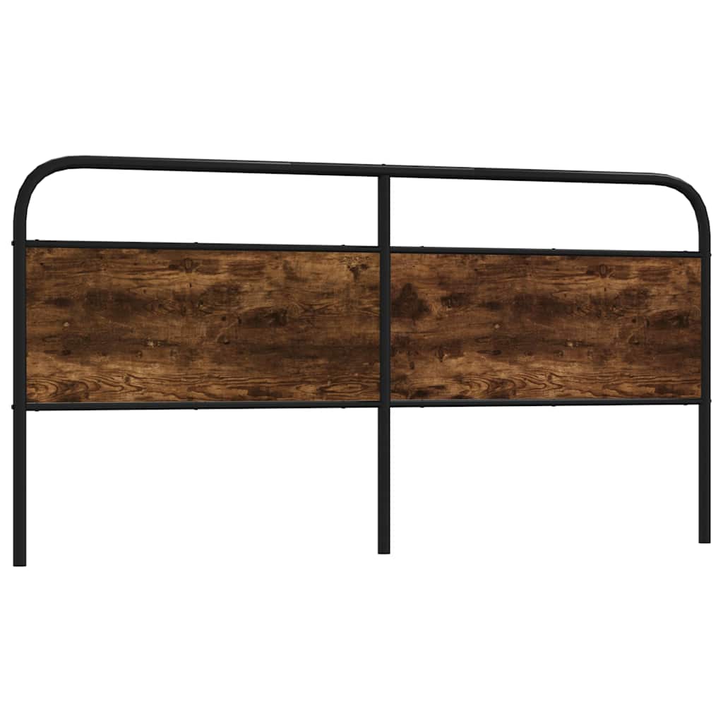 vidaXL Replacement Headboard 75 cm Steel and Engineered Wood Smoked Oak