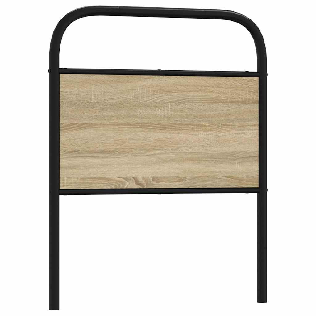 vidaXL Replacement Headboard 75 cm Steel and Engineered Wood Smoked Oak