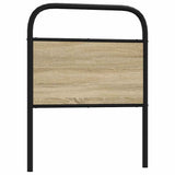 vidaXL Replacement Headboard 75 cm Steel and Engineered Wood Smoked Oak