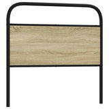 vidaXL Replacement Headboard 75 cm Steel and Engineered Wood Smoked Oak