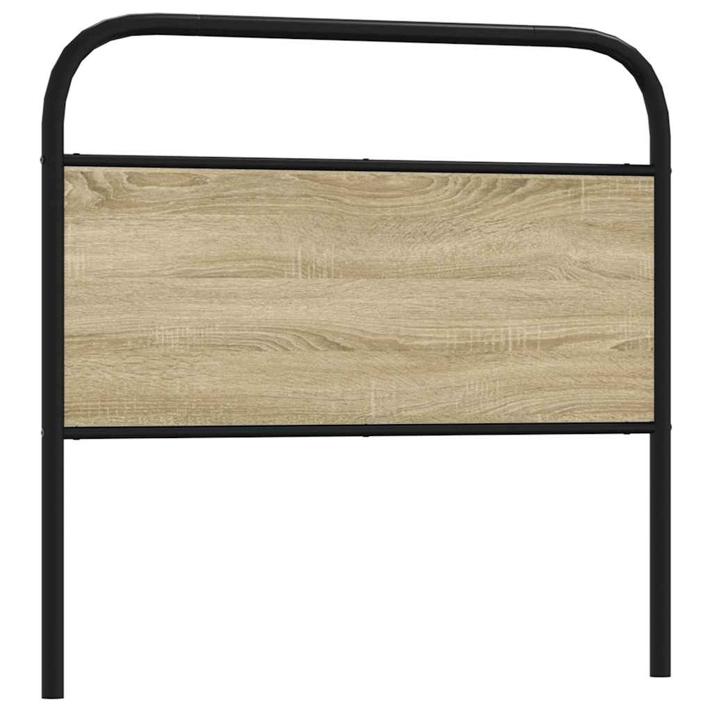 vidaXL Replacement Headboard 75 cm Steel and Engineered Wood Smoked Oak