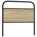 vidaXL Replacement Headboard 75 cm Steel and Engineered Wood Smoked Oak