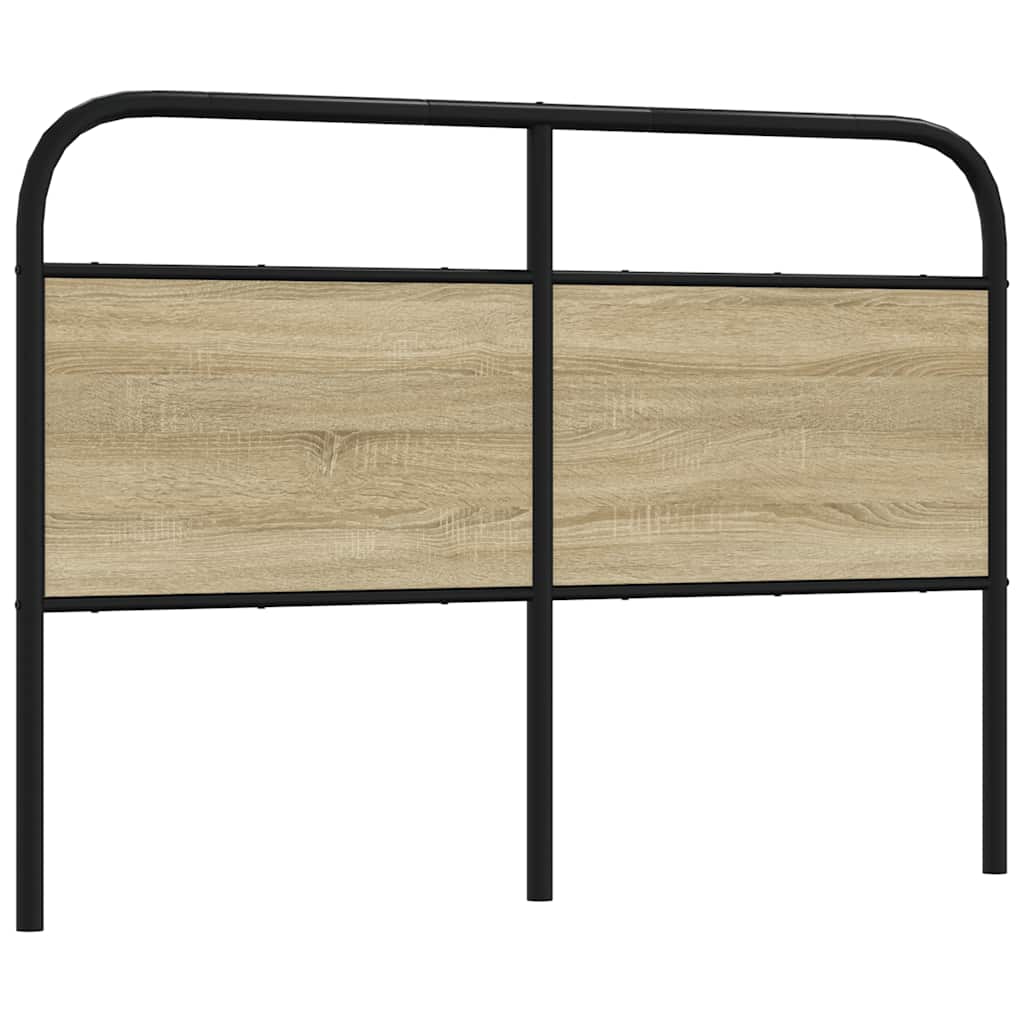 vidaXL Replacement Headboard 75 cm Steel and Engineered Wood Smoked Oak