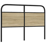 vidaXL Replacement Headboard 75 cm Steel and Engineered Wood Smoked Oak