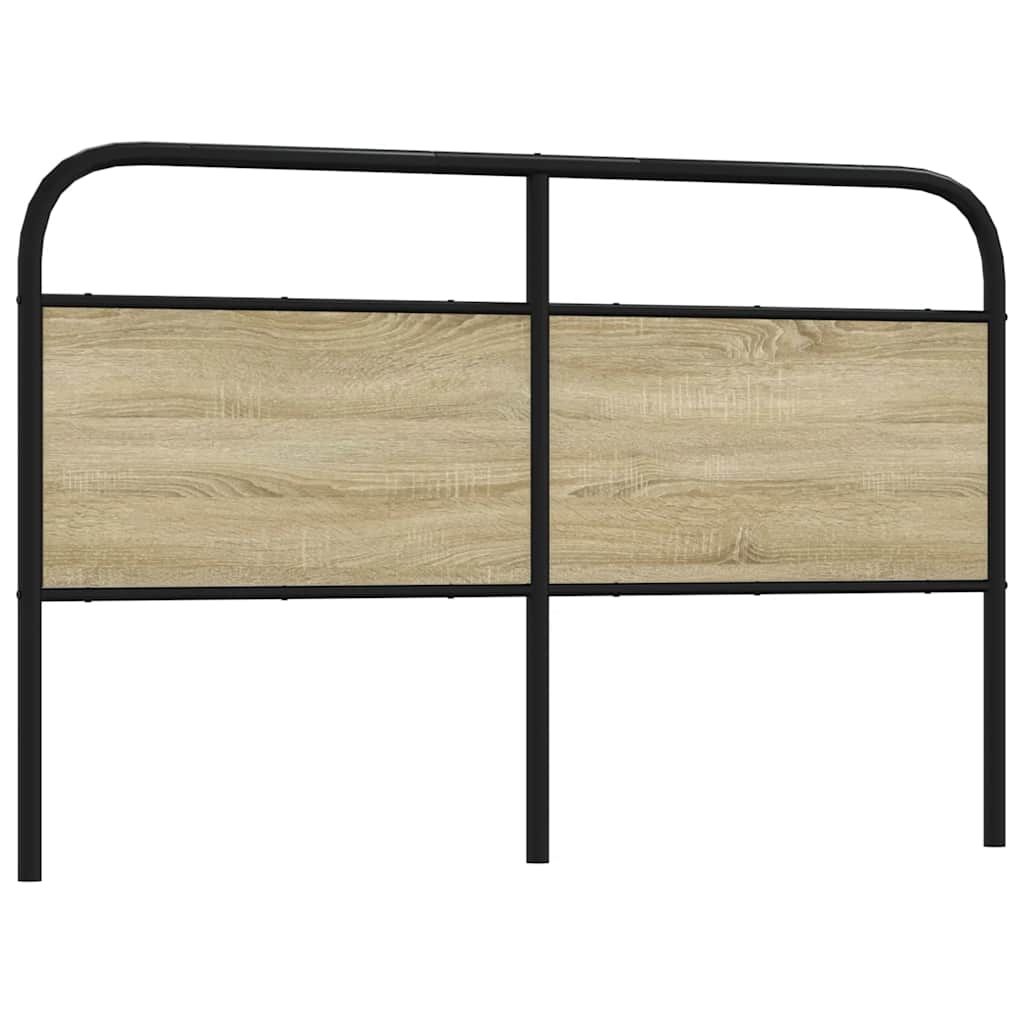 vidaXL Replacement Headboard 75 cm Steel and Engineered Wood Smoked Oak