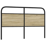 vidaXL Replacement Headboard 75 cm Steel and Engineered Wood Smoked Oak