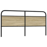 vidaXL Replacement Headboard 75 cm Steel and Engineered Wood Smoked Oak