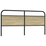 vidaXL Replacement Headboard 75 cm Steel and Engineered Wood Smoked Oak