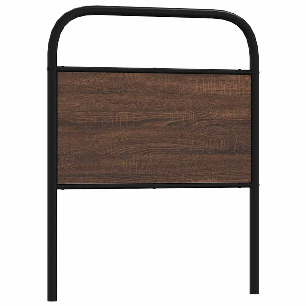 vidaXL Replacement Headboard 75 cm Steel and Engineered Wood Smoked Oak