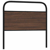 vidaXL Replacement Headboard 75 cm Steel and Engineered Wood Smoked Oak