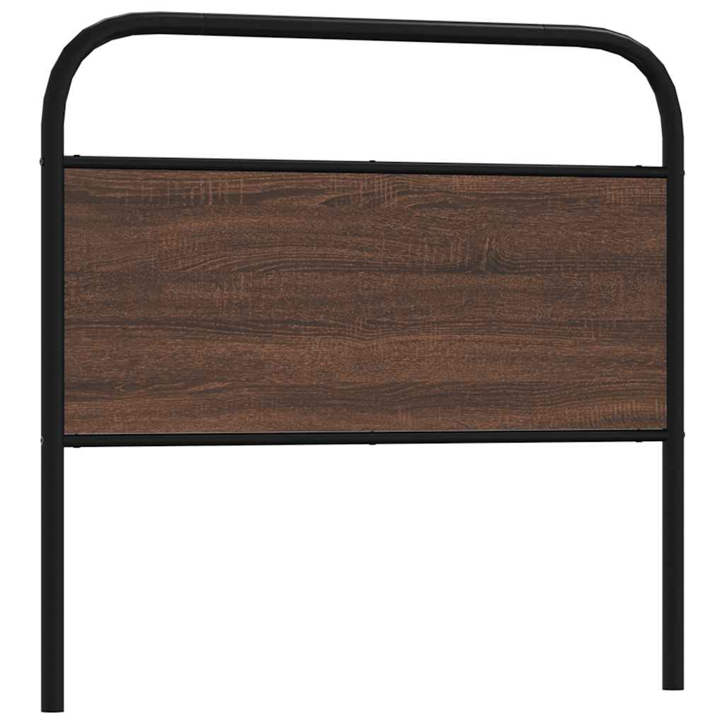 vidaXL Replacement Headboard 75 cm Steel and Engineered Wood Smoked Oak