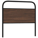 vidaXL Replacement Headboard 75 cm Steel and Engineered Wood Smoked Oak