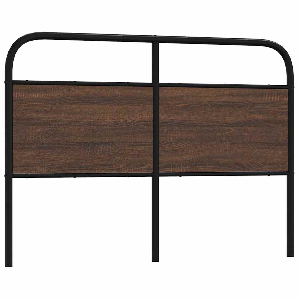 vidaXL Replacement Headboard 75 cm Steel and Engineered Wood Smoked Oak