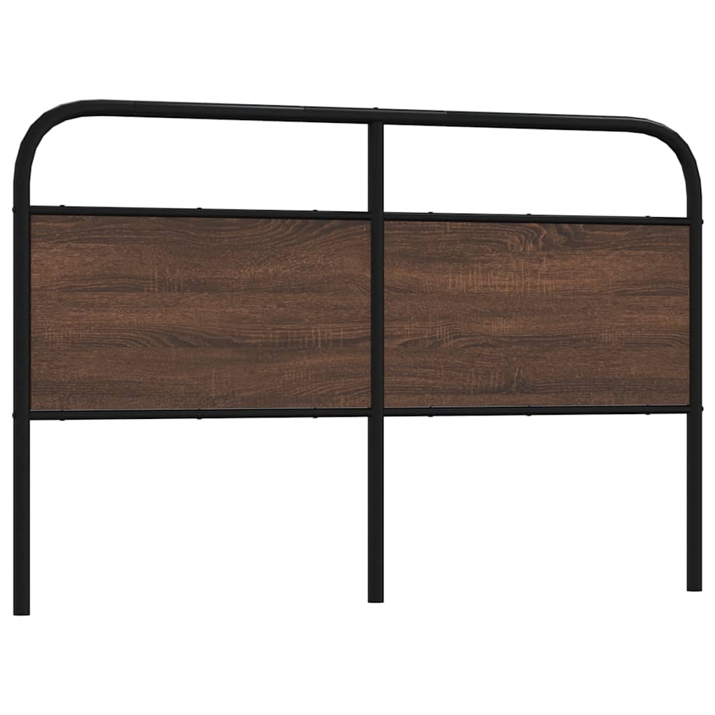vidaXL Replacement Headboard 75 cm Steel and Engineered Wood Smoked Oak