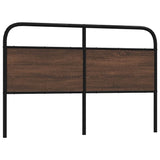 vidaXL Replacement Headboard 75 cm Steel and Engineered Wood Smoked Oak