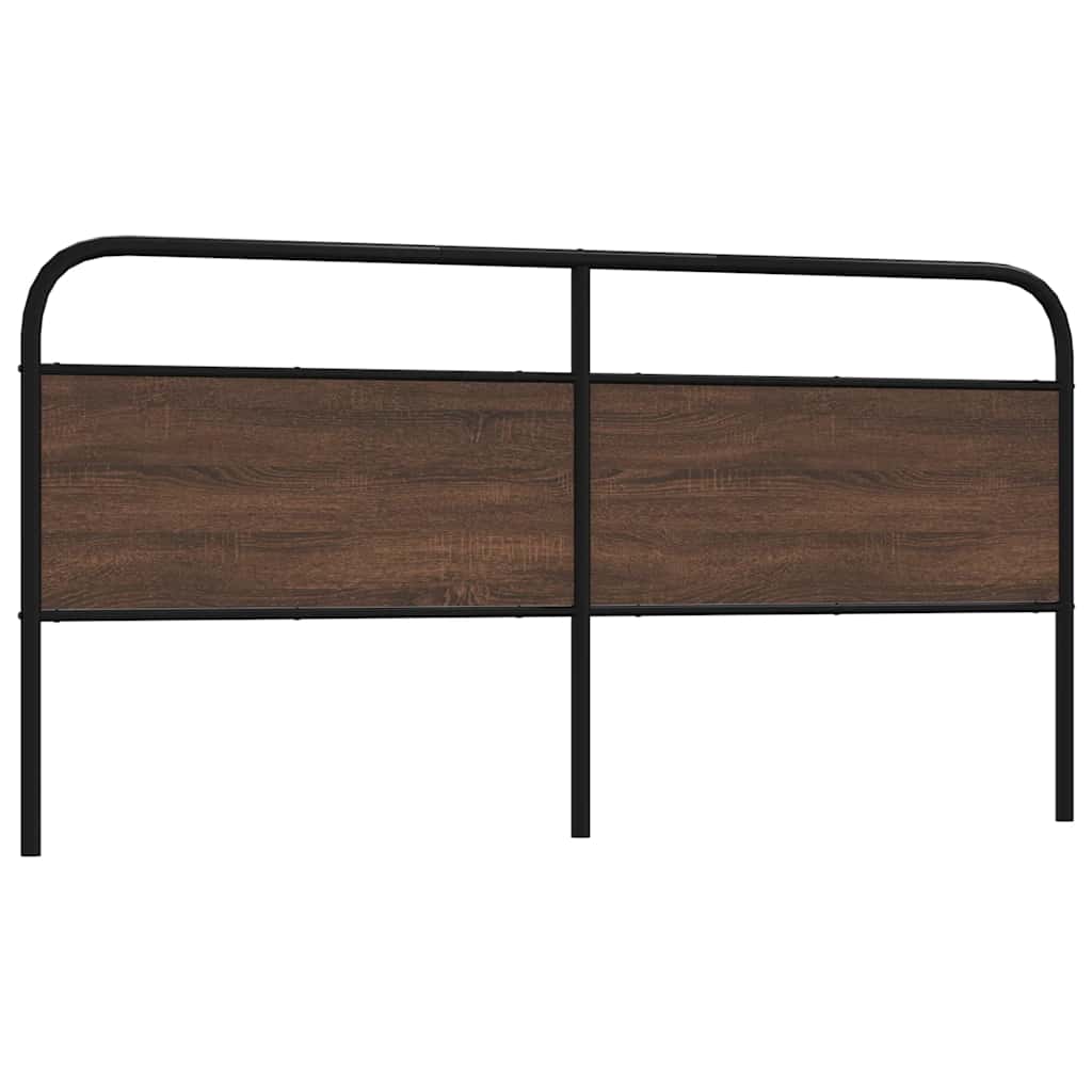 vidaXL Replacement Headboard 75 cm Steel and Engineered Wood Smoked Oak