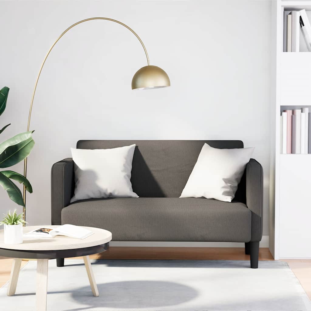 vidaXL Loveseat sofa 109 cm corduroy light grey
