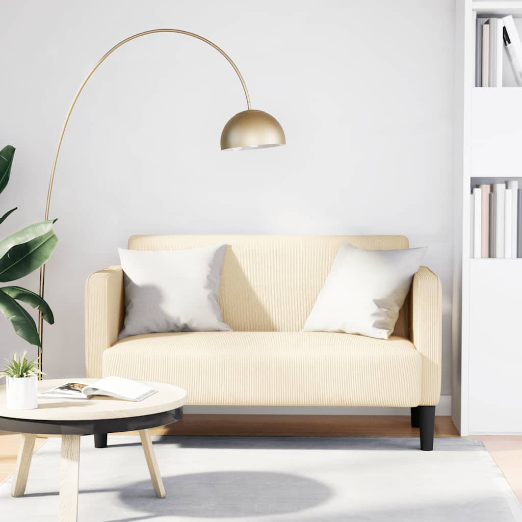 vidaXL Loveseat sofa 109 cm corduroy light grey