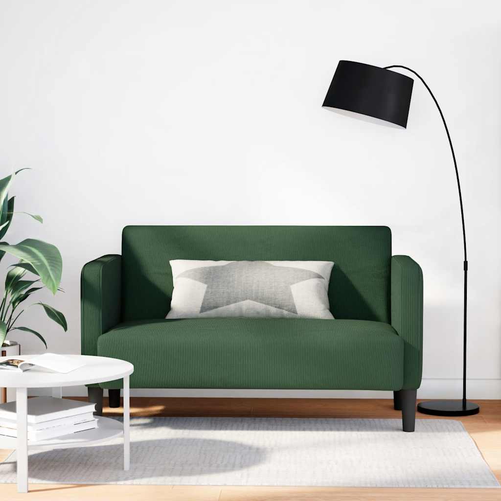 vidaXL Loveseat sofa 109 cm corduroy light grey