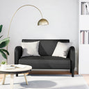 vidaXL Loveseat sofa 110 cm artificial leather black