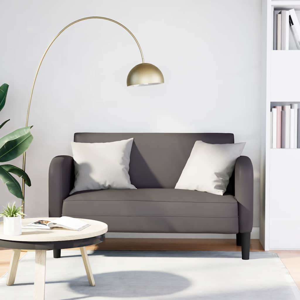 vidaXL Loveseat sofa 110 cm artificial leather black