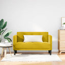 vidaXL Loveseat yellow 111 cm velvet