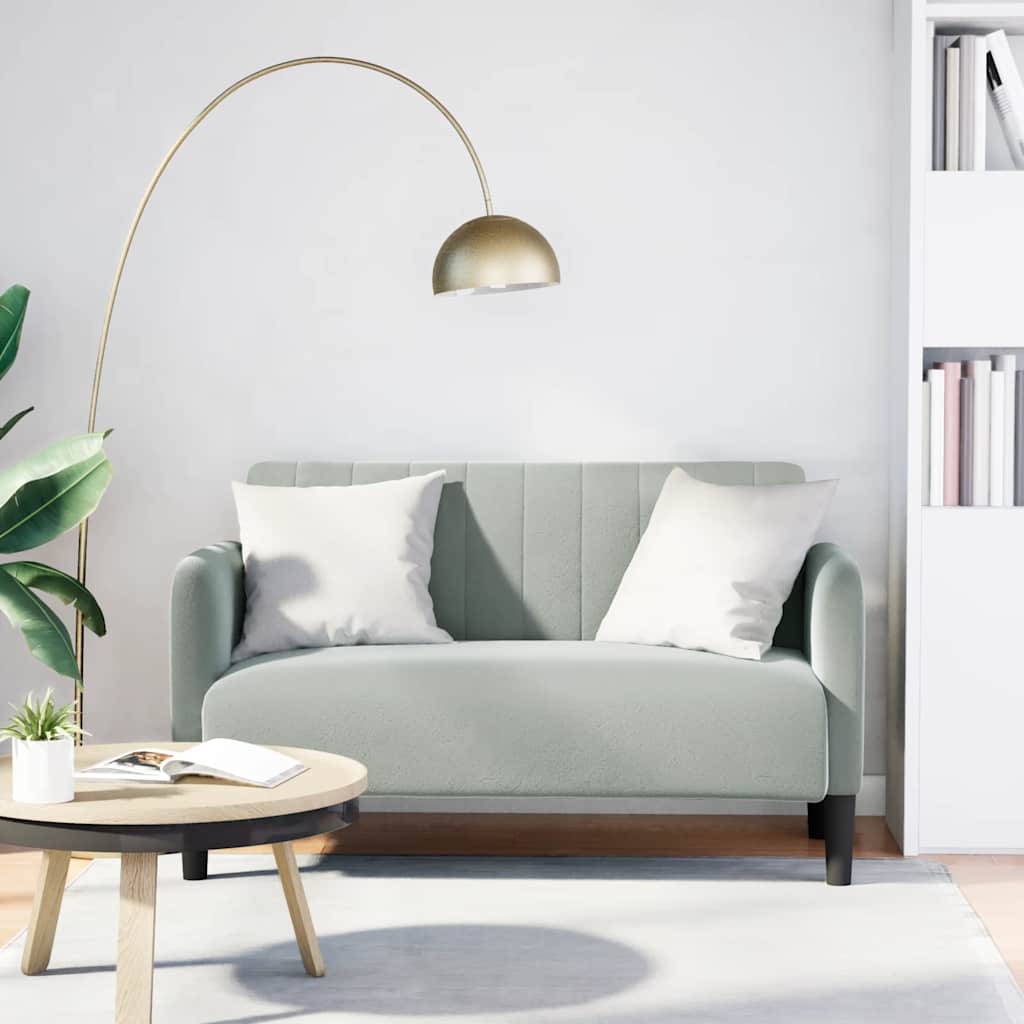 vidaXL Loveseat bank 109 cm fluweel blauw