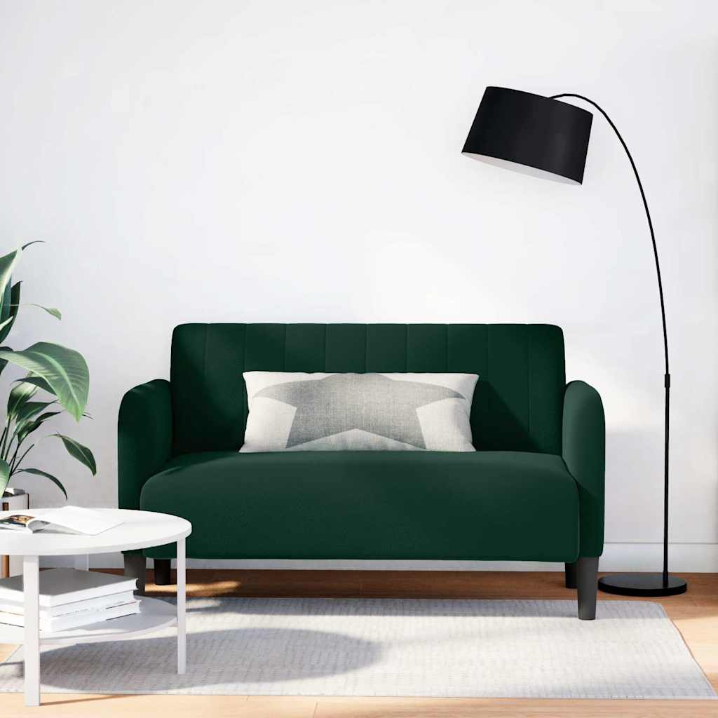 vidaXL Loveseat bank 109 cm fluweel blauw