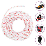 vidaXL Drawstring Starter Cord White and Red Ø3 mm 10 m Nylon