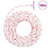 vidaXL Drawstring Starter Cord White and Red Ø3 mm 10 m Nylon