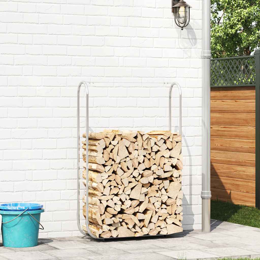 vidaXL Haardhoutrek 100x25x150 cm gegalvaniseerd staal