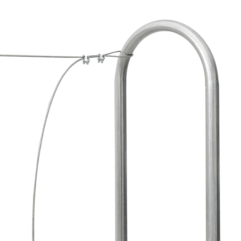 vidaXL Haardhoutrek 100x25x150 cm gegalvaniseerd staal