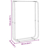 vidaXL Haardhoutrek 100x25x150 cm gegalvaniseerd staal