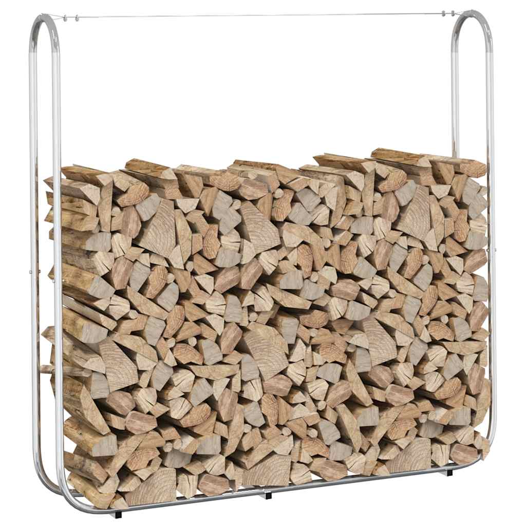 vidaXL Haardhoutrek 100x25x150 cm gegalvaniseerd staal
